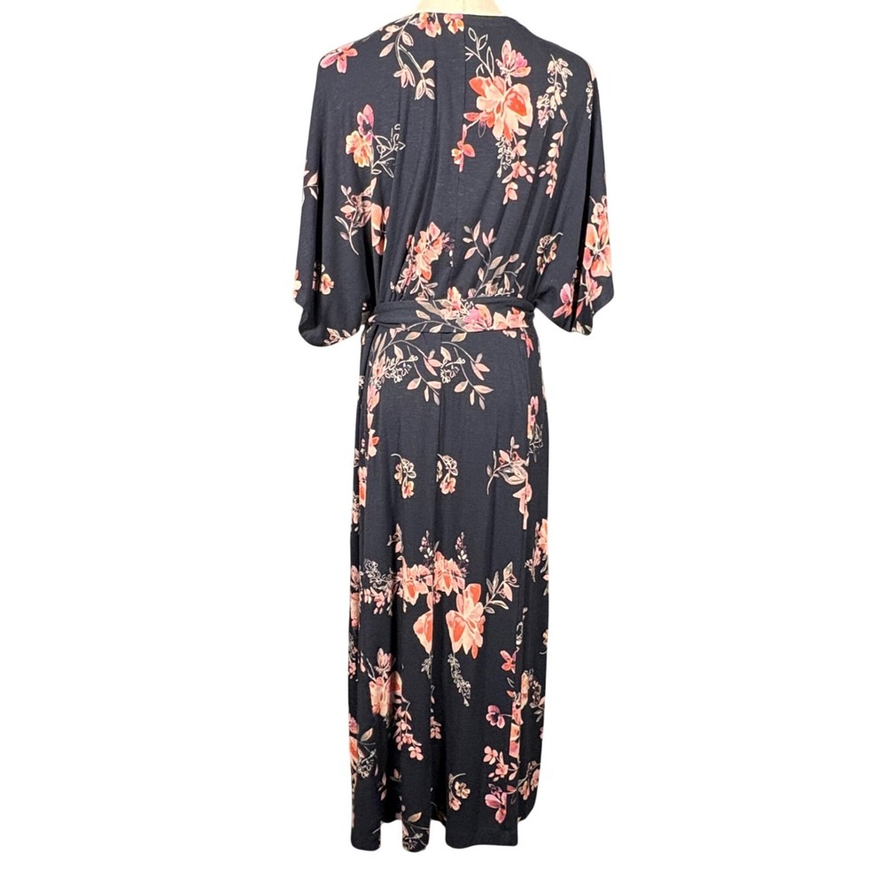 J.Jill Botanical Brunches Navy Blue Floral Button Front Midi Dress Medium - Picture 10 of 16
